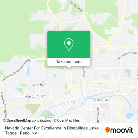 Nevada Center For Excellence In Disabilities map