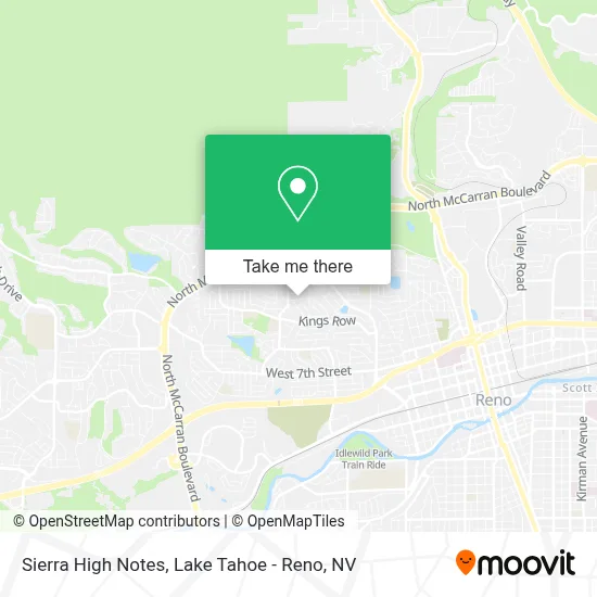 Sierra High Notes map
