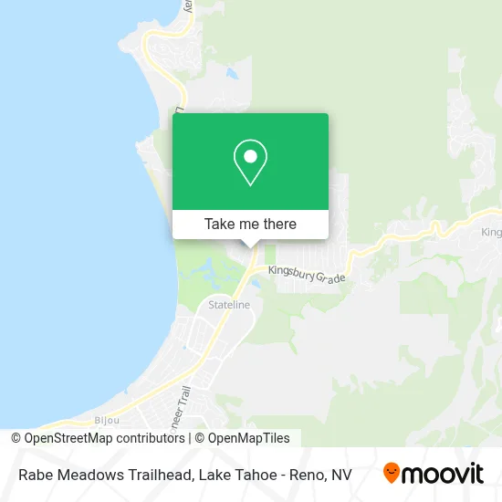 Rabe Meadows Trailhead map