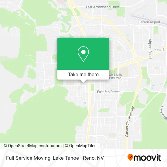 Full Service Moving map