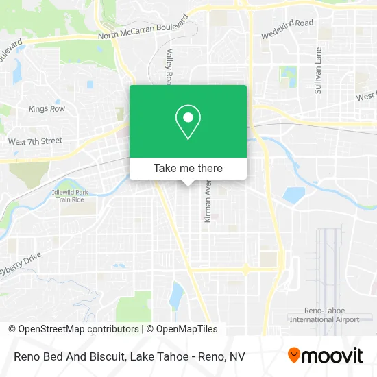 Reno Bed And Biscuit map