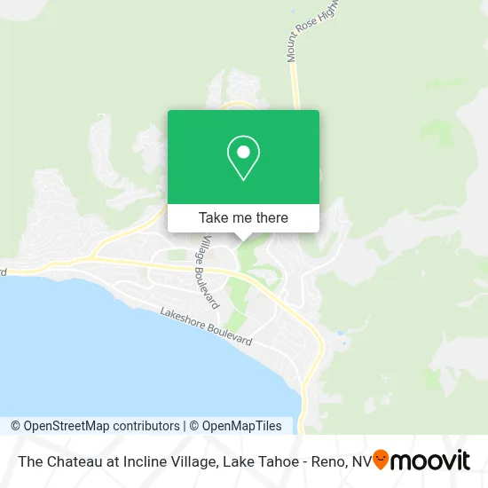 The Chateau at Incline Village map