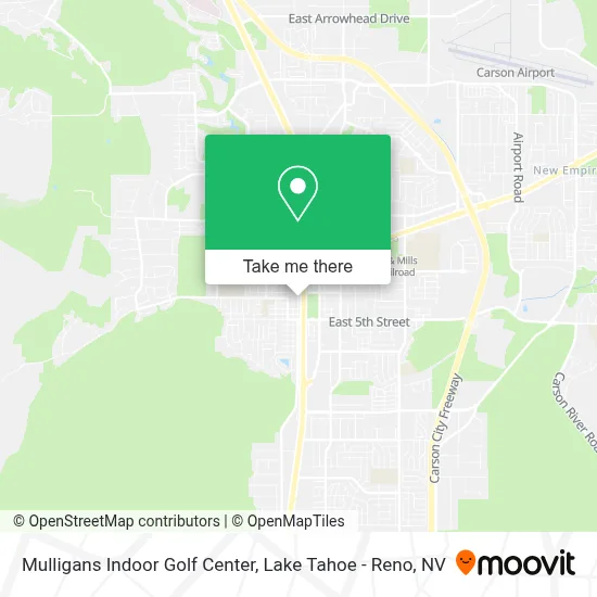Mulligans Indoor Golf Center map