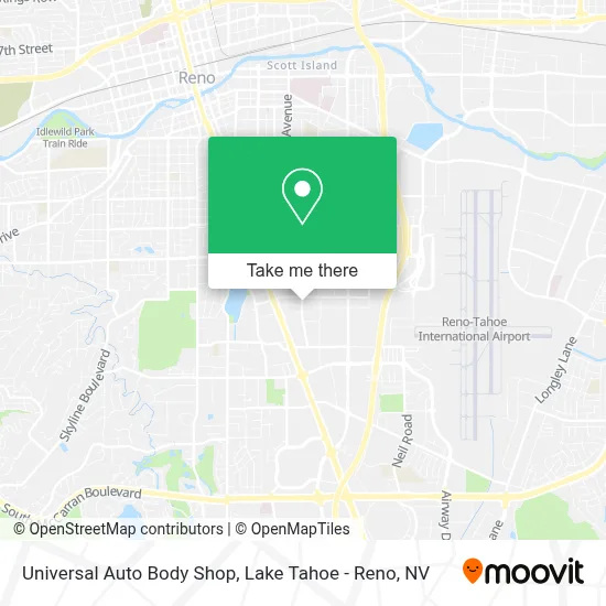 Universal Auto Body Shop map