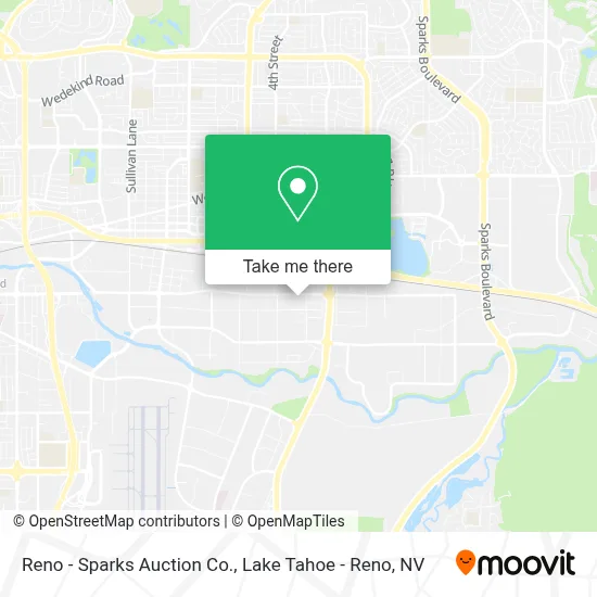 Reno - Sparks Auction Co. map