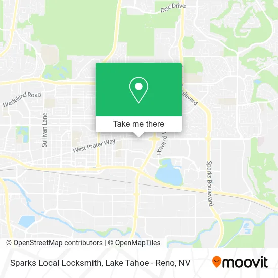 Sparks Local Locksmith map