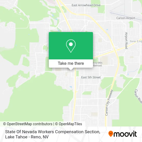State Of Nevada Workers Compensation Section map