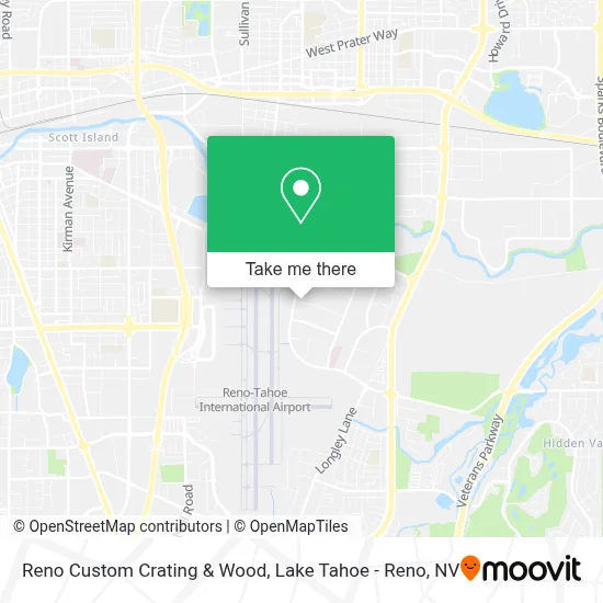 Reno Custom Crating & Wood map