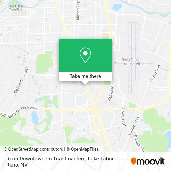 Reno Downtowners Toastmasters map