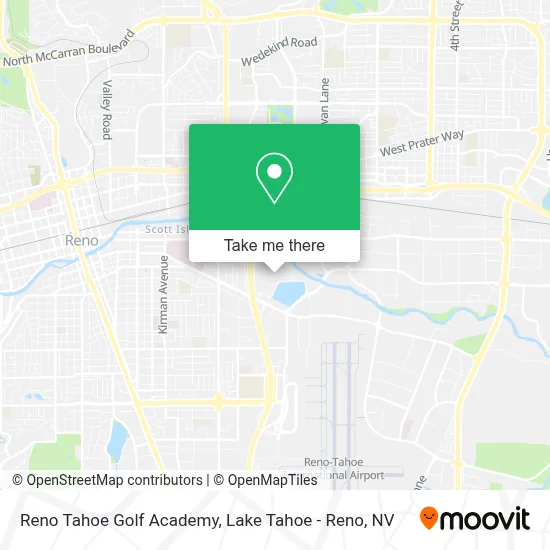 Reno Tahoe Golf Academy map