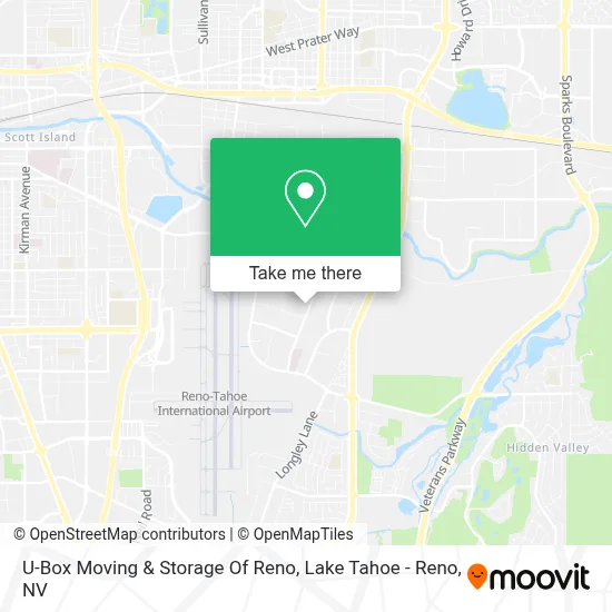 U-Box Moving & Storage Of Reno map
