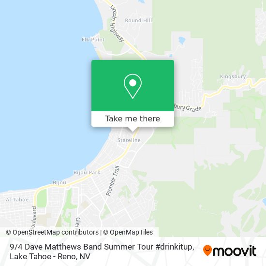 Mapa de 9 / 4 Dave Matthews Band Summer Tour #drinkitup