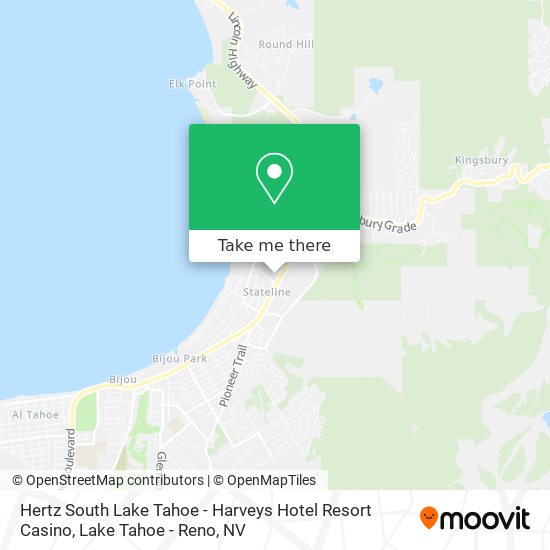 Mapa de Hertz South Lake Tahoe -  Harveys Hotel Resort Casino