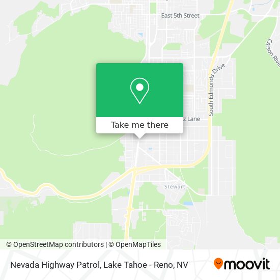 Nevada Highway Patrol map