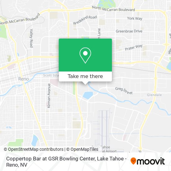 Mapa de Coppertop Bar at GSR Bowling Center