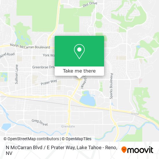 N McCarran Blvd / E Prater Way map
