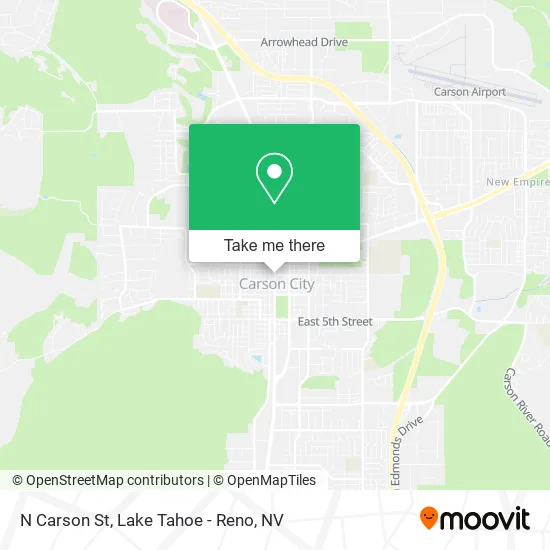 N Carson St map
