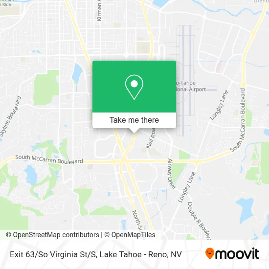 Exit 63/So Virginia St/S map