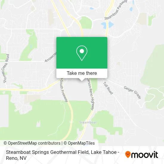 Steamboat Springs Geothermal Field map
