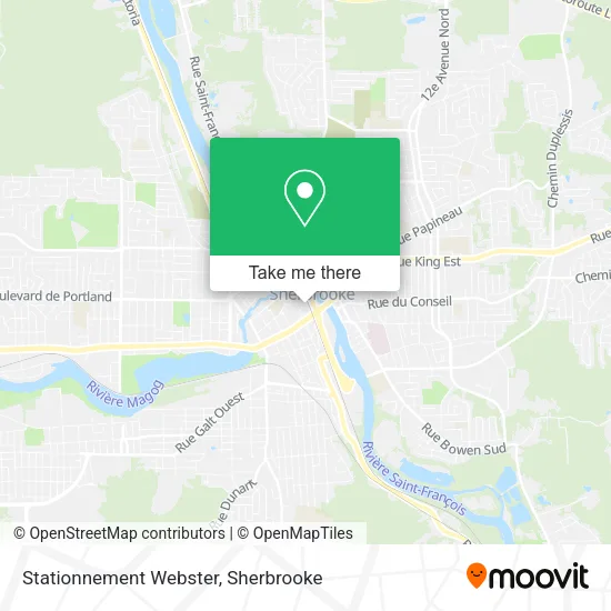 Stationnement Webster map