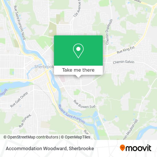 Accommodation Woodward map