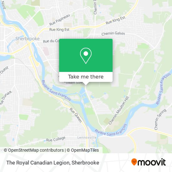 The Royal Canadian Legion map