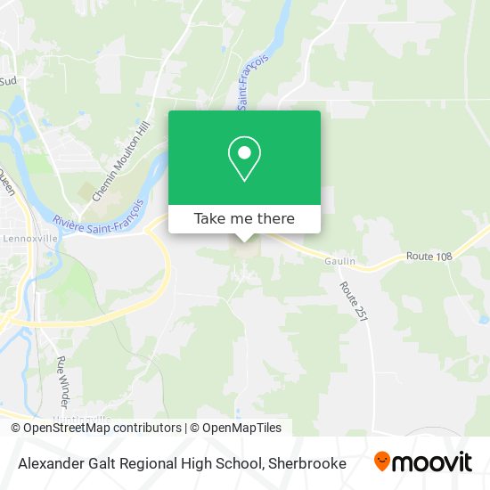 Alexander Galt Regional High School map