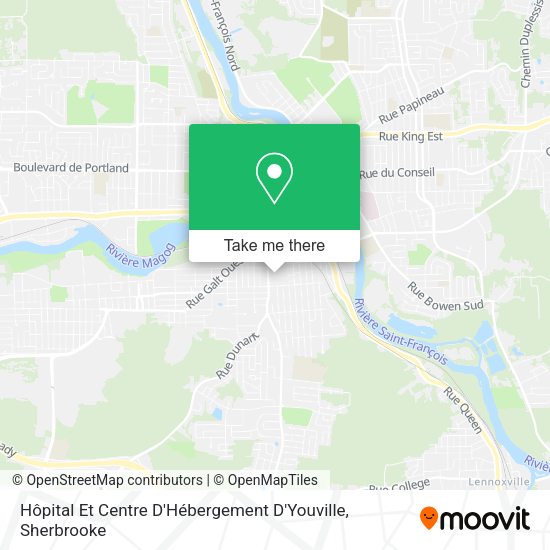 Hôpital Et Centre D'Hébergement D'Youville map