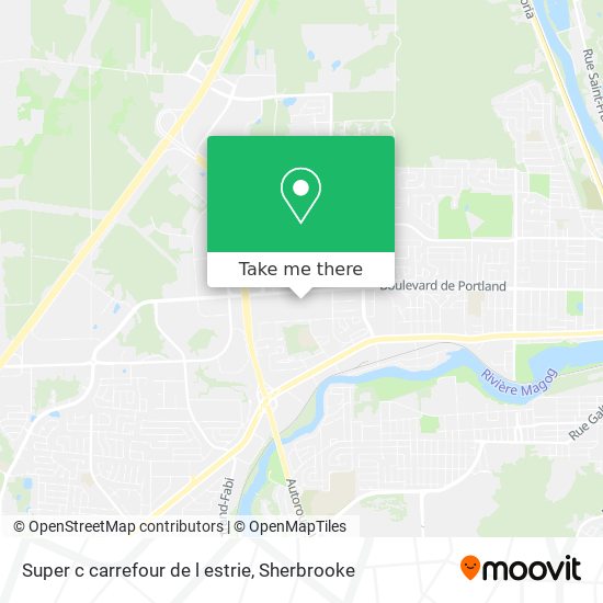 Super c carrefour de l estrie map
