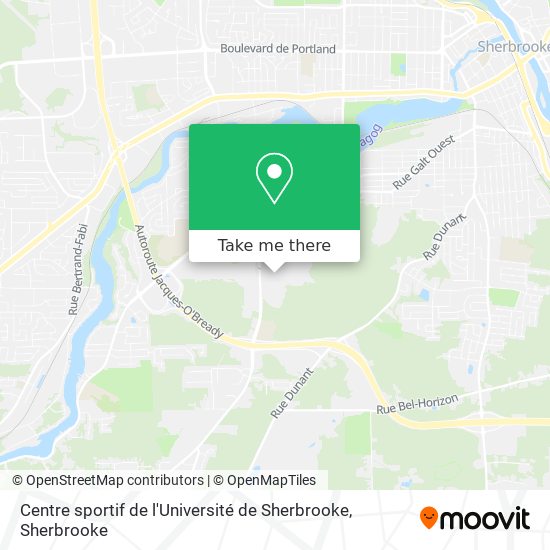 Centre sportif de l'Université de Sherbrooke map