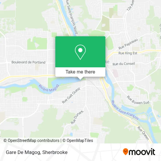 Gare De Magog map