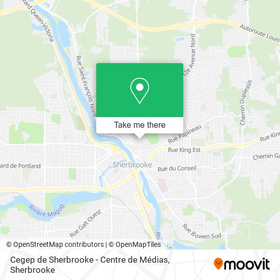 Cegep de Sherbrooke - Centre de Médias map