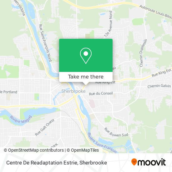 Centre De Readaptation Estrie map