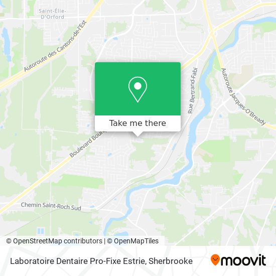 Laboratoire Dentaire Pro-Fixe Estrie map