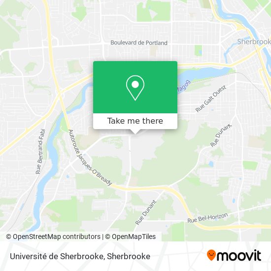 Université de Sherbrooke map