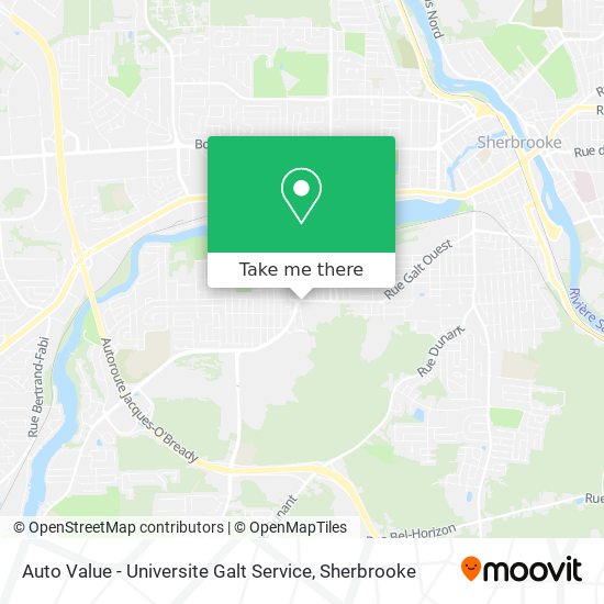 Auto Value - Universite Galt Service map