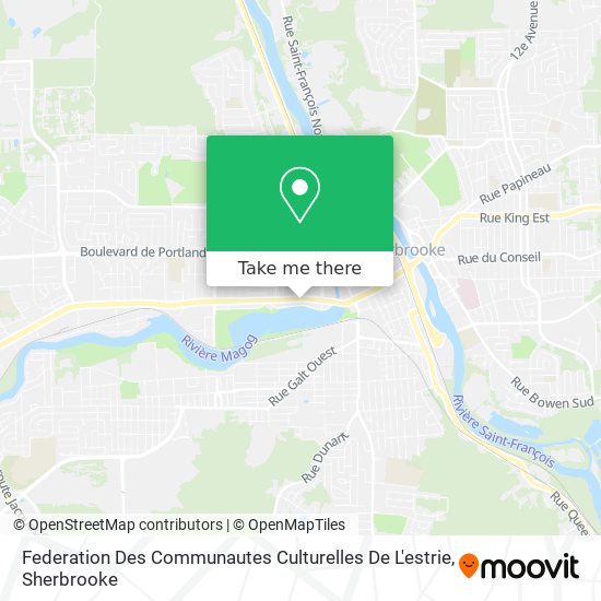 Federation Des Communautes Culturelles De L'estrie map