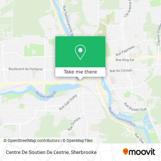Centre De Soutien De L'estrie map