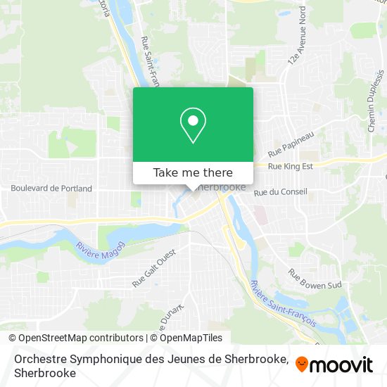 Orchestre Symphonique des Jeunes de Sherbrooke map
