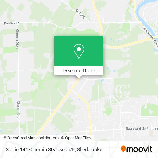 Sortie 141/Chemin St-Joseph/E map