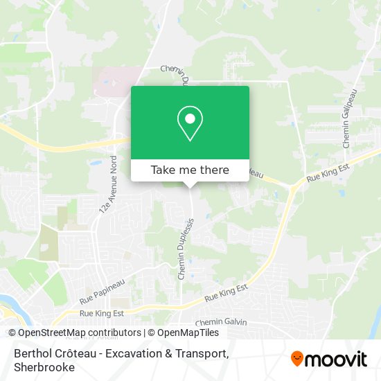 Berthol Crôteau - Excavation & Transport map