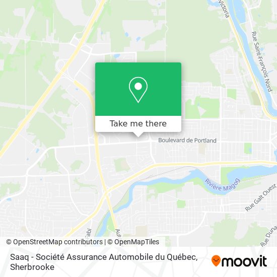 Saaq - Société Assurance Automobile du Québec map