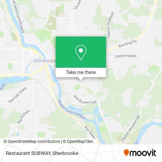 Restaurant SUBWAY map