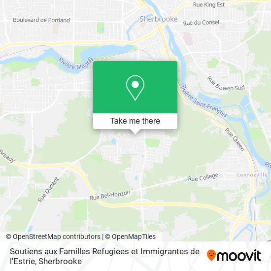 Soutiens aux Familles Refugiees et Immigrantes de l'Estrie map