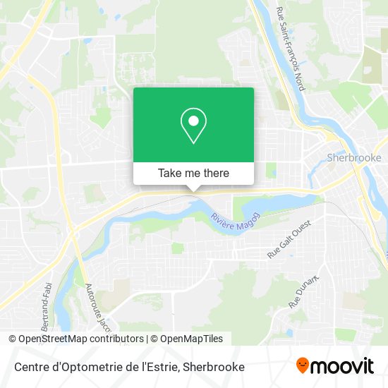 Centre d'Optometrie de l'Estrie map