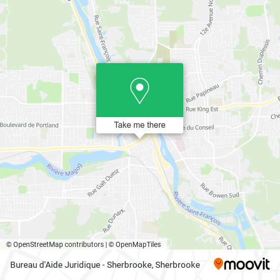 Bureau d'Aide Juridique - Sherbrooke map