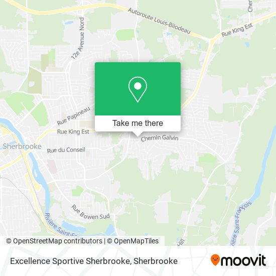 Excellence Sportive Sherbrooke map
