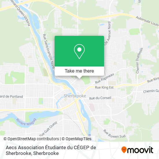 Aecs Association Étudiante du CÉGEP de Sherbrooke map