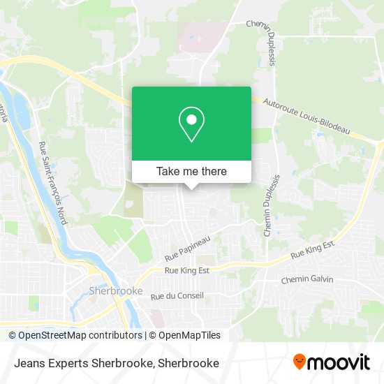 Jeans Experts Sherbrooke map