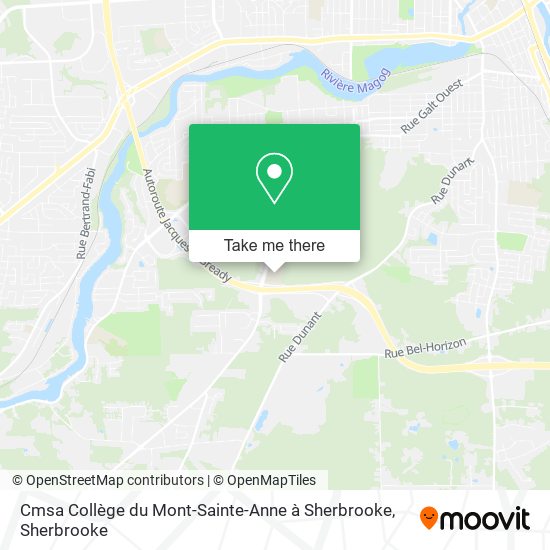 Cmsa Collège du Mont-Sainte-Anne à Sherbrooke map